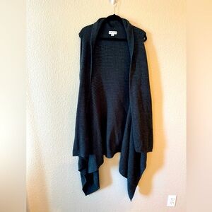 Ava & Vix plus size grey ribbed opened arm duster. Size 3x